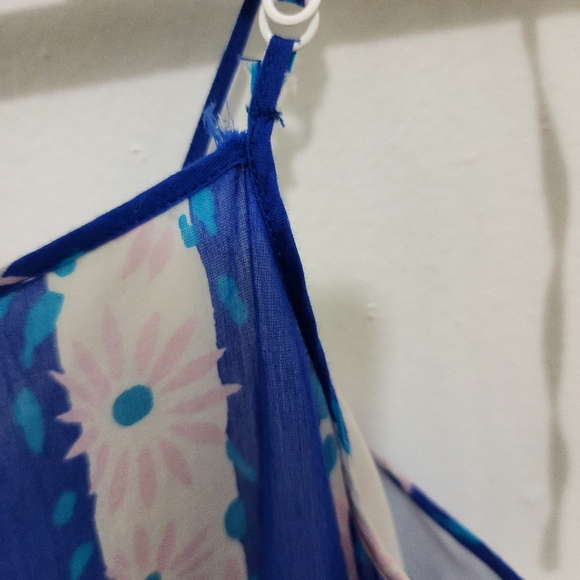 Betsey Johnson Blue Babydoll Top - Picture 4 of 6